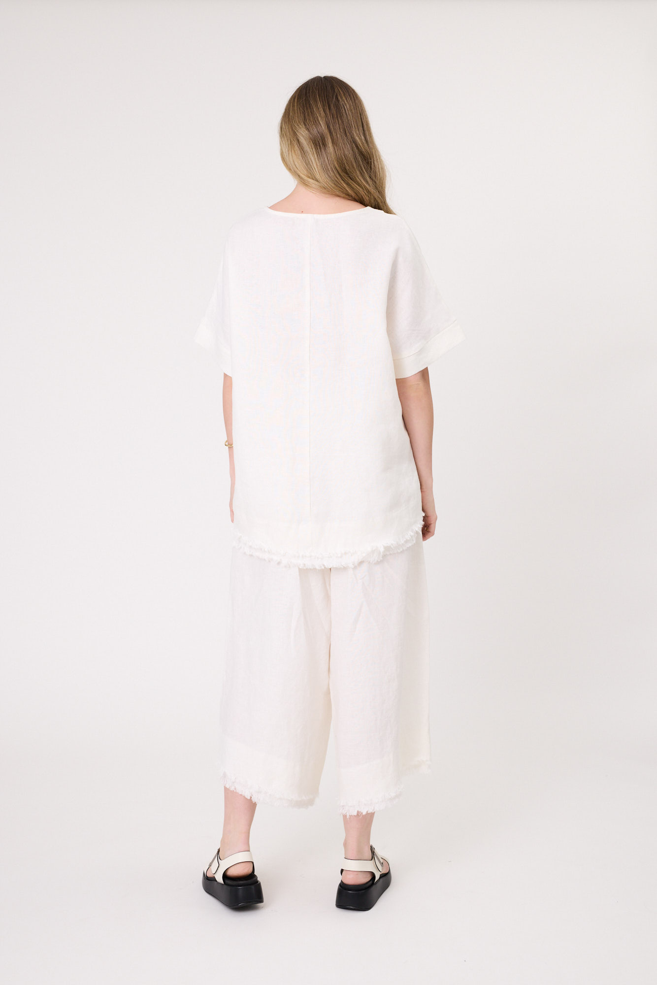 Lemon Tree Nicole Linen Pant White