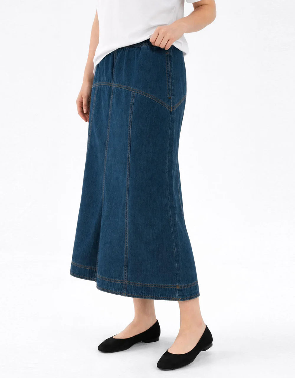 Betty Basics Dayton Skirt Dark Vintage Denim