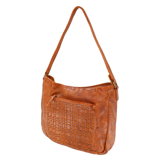 Baron Hand Finished Shoulder Bag Tan