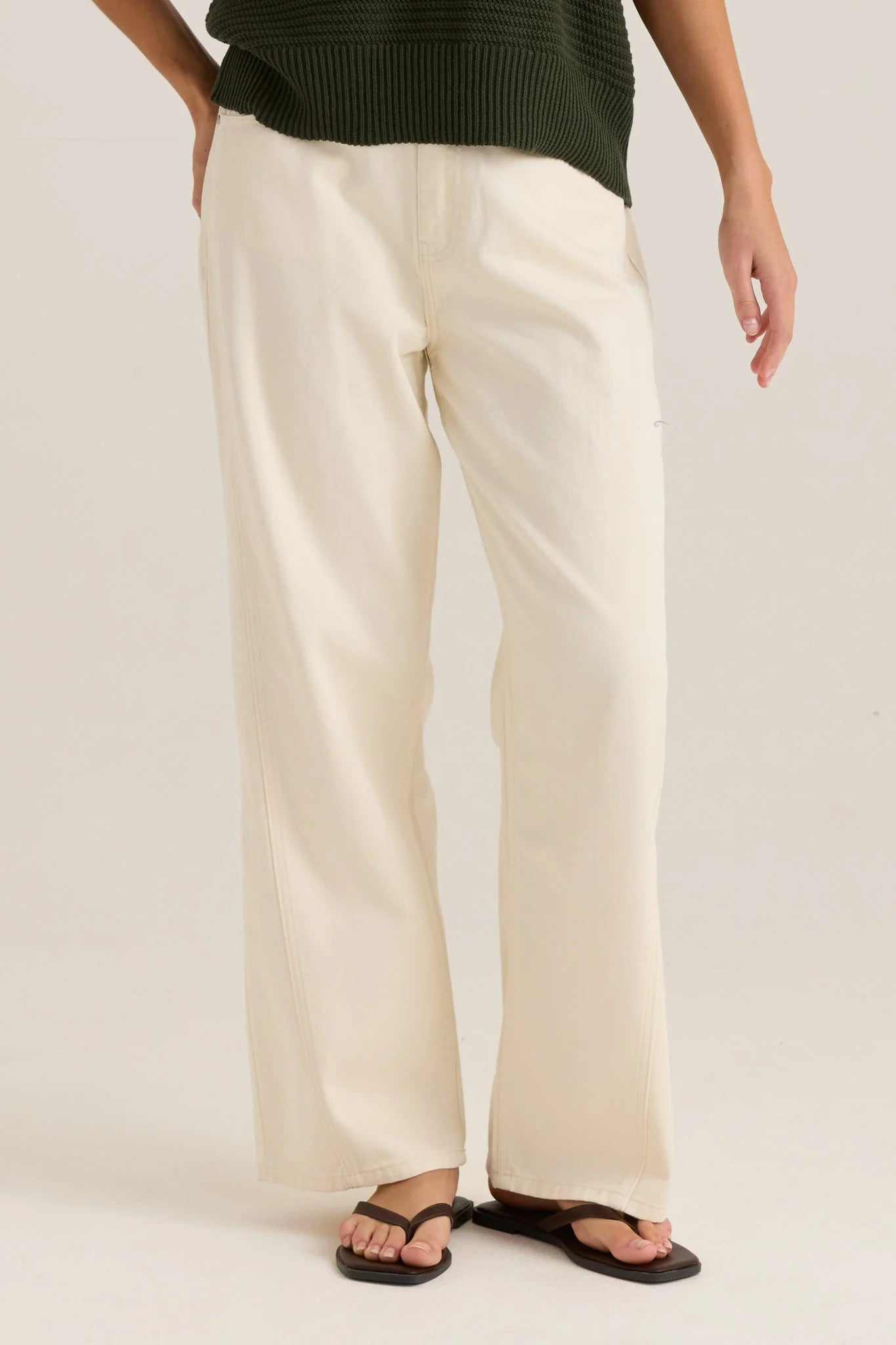 Sass Nuala Wide Leg Jean Parchment