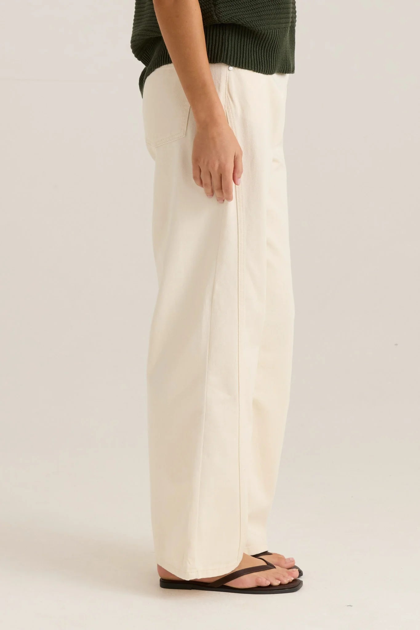 Sass Nuala Wide Leg Jean Parchment