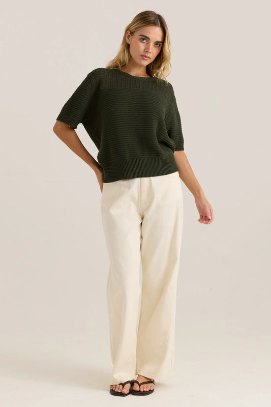 Sass Nuala Wide Leg Jean Parchment