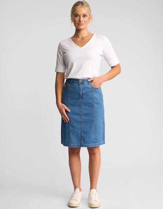 Vassalli Poppy Skirt Light Denim