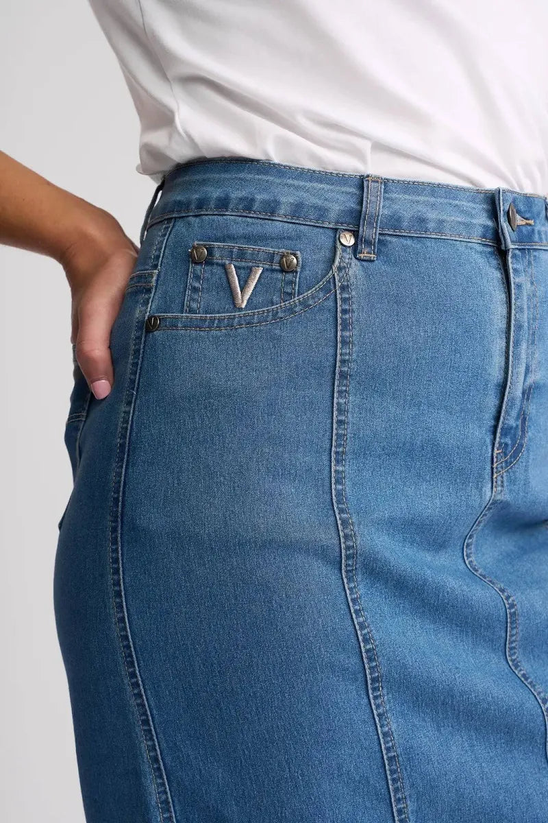 Vassalli Poppy Skirt Light Denim
