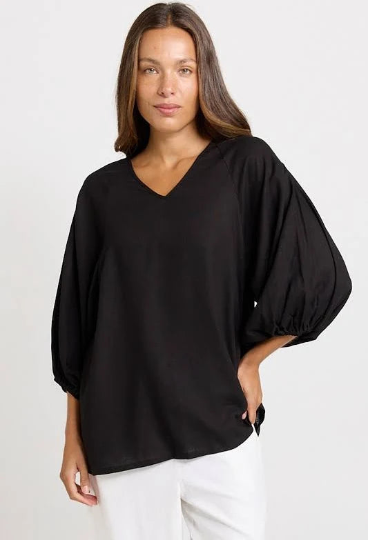 Betty Basics Bella Blouse Black