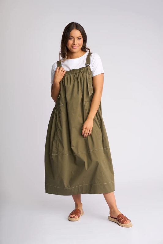 Vassalli Blend Dress Khaki